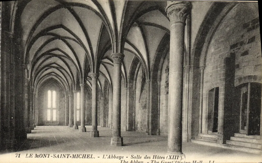 Mont-Saint-Michel - Die Abtei - Saal der Gäste (13. Jahrhundert) - Vorderseite