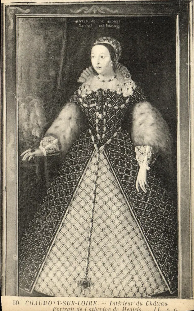 Chaumont-sur-Loire — Innenraum des Schlosses — Porträt von Catherine de Médicis — S.G. n°50 - Vorderseite