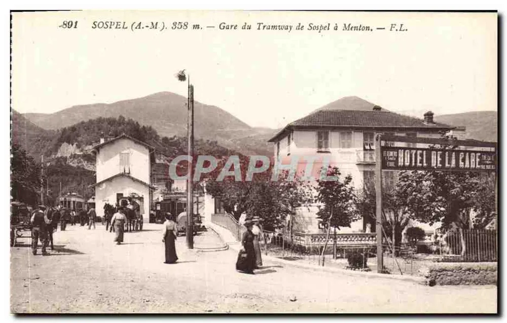 Sospel (A.-M.) — Gare du Tramway de Sospel à Menton — F.L. — n°891 - Vorderseite