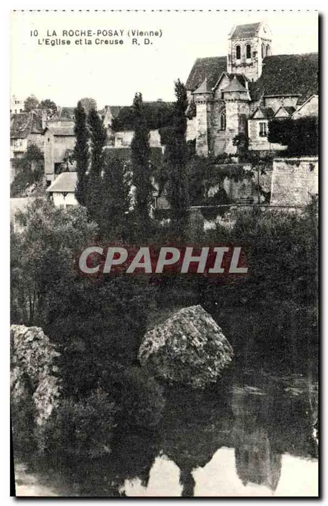 La Roche-Posay (Vienne) — Die Kirche und die Creuse — R. D. - Vorderseite