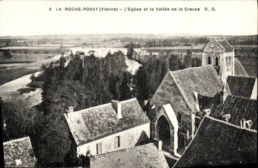 La Roche-Posay (Vienne) — Die Kirche und das Tal der Creuse — R. D. - Vorderseite