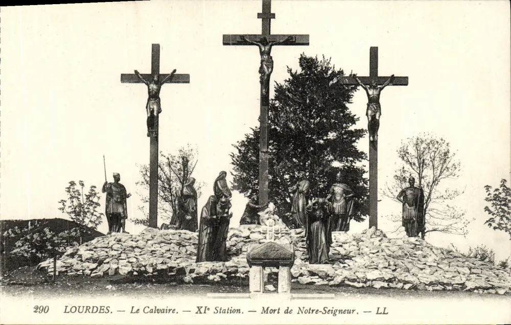 Lourdes — Das Calvarium — 11. Station — Tod unseres Herrn — LL - Vorderseite