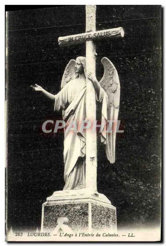 Lourdes — Der Engel am Eingang zum Calvary — LL. n° 283 - Vorderseite