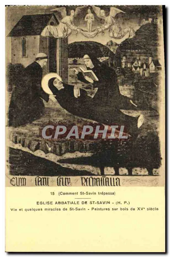 Abteikirche St-Savin — Leben und einige Wunder von St-Savin — Holzmalereien des 15. Jahrhunderts — (H. P.) - Vorderseite