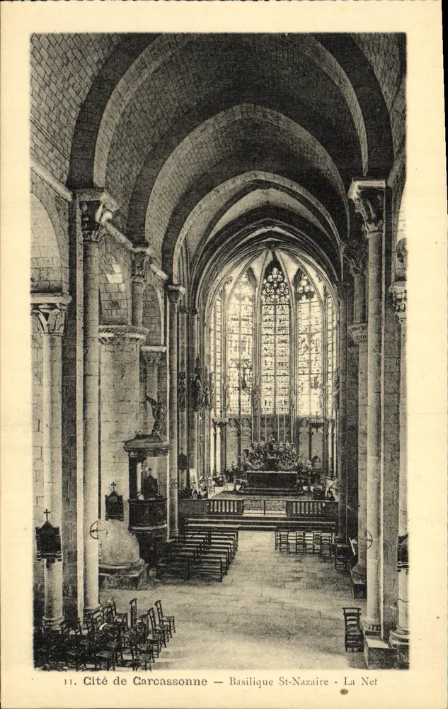 Cité von Carcassonne — Basilika St-Nazaire — La Net - Vorderseite