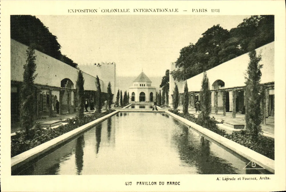 Pavillon Marokkos — Internationale Kolonialausstellung — Paris 1931 — A. Laprade et Fournéz, Archs. - Vorderseite