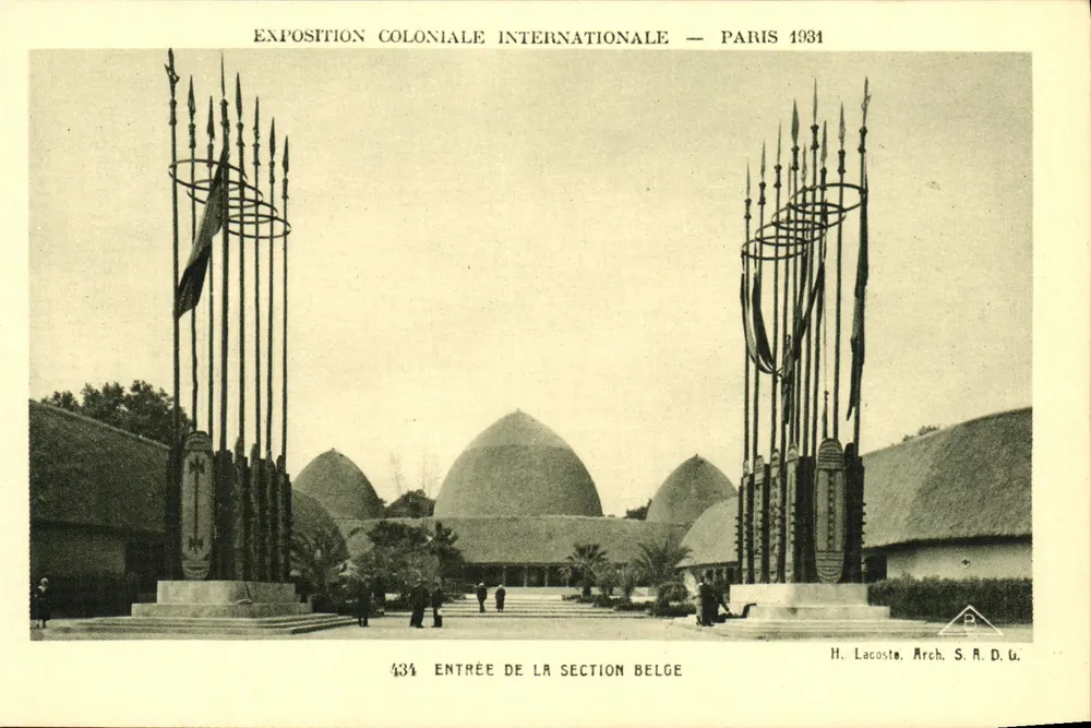 Eingang zur belgischen Sektion — Internationale Kolonialausstellung — Paris 1931 — H. Lacoste, Arch. S.A.D.G. - Vorderseite