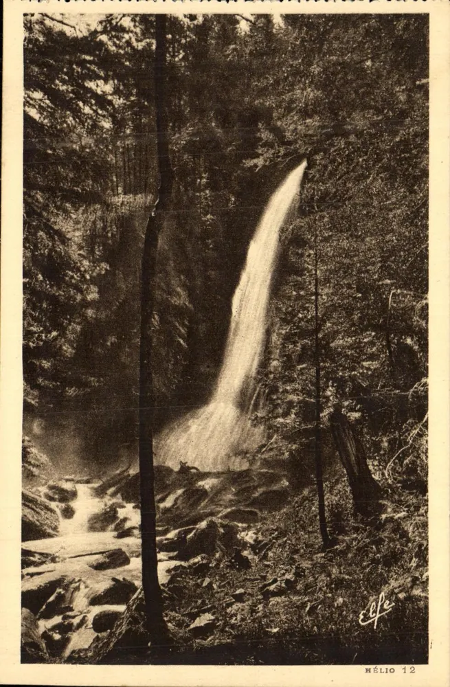 Cachoeira do Coro — Vale do Lyss — Pirineus-Oceano — Héliogravure Labouchère - Toulouse - Frente