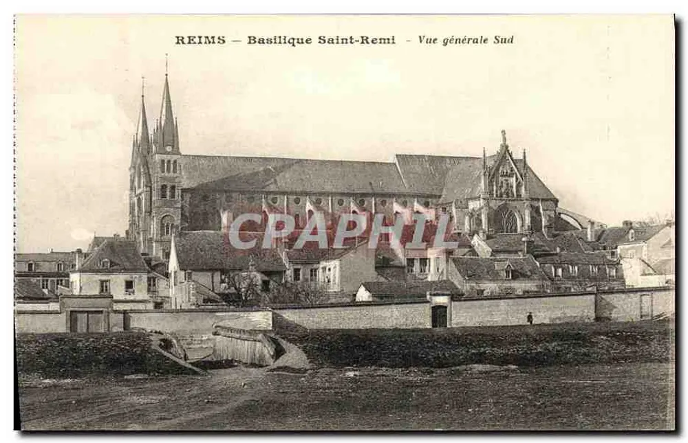 Reims — Basílica de São Remi — Vista geral Sul - Frente
