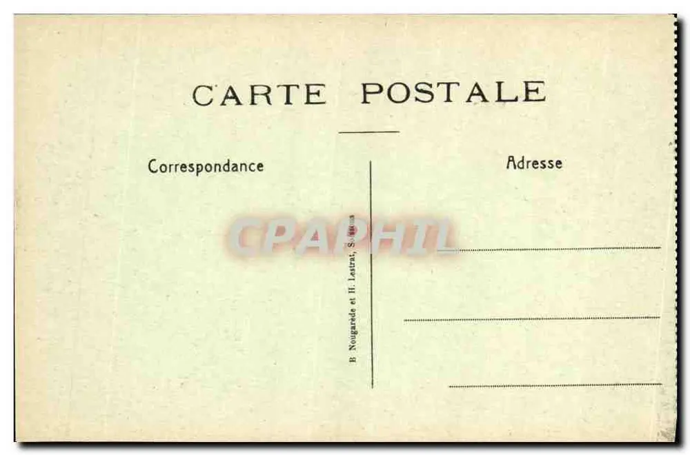 Chemin des Dames — Innenansicht des Forts de la Malmaison — B. Nougaredé und H. Lastint, Sèvres - Rückseite