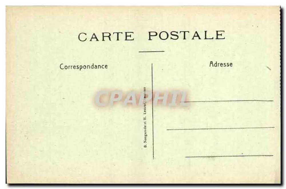 Pinon — Entrada do Castelo — B. Nougard e H. Lentrail, Sèvres - Verso