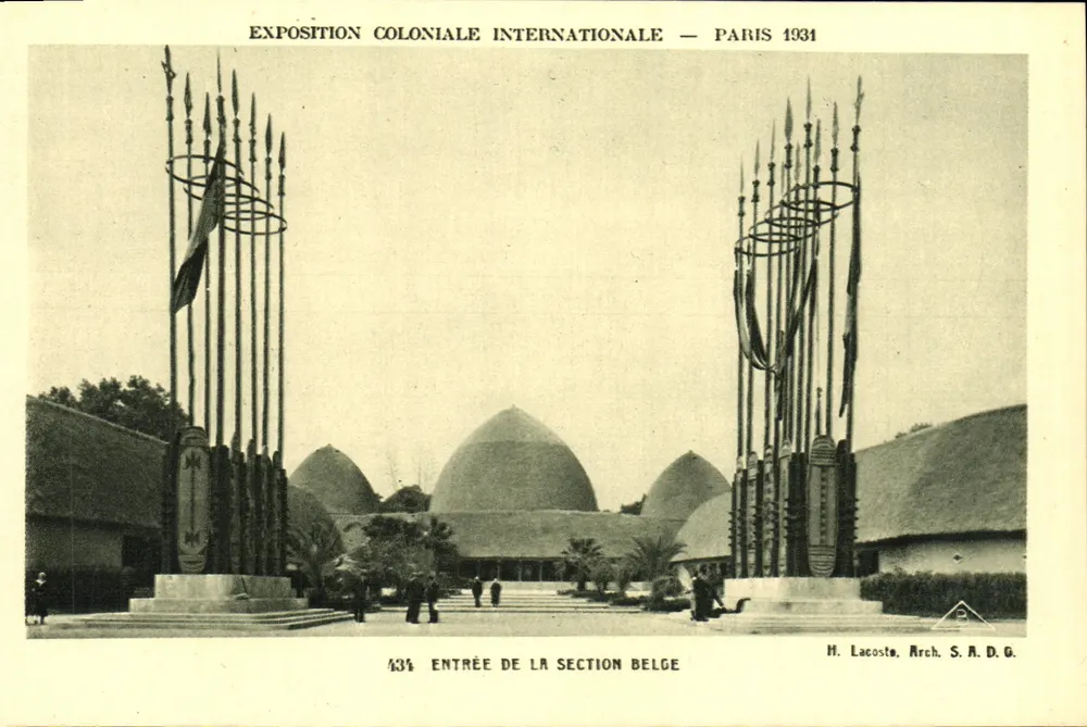 Eingang zur belgischen Sektion — Internationale Kolonialausstellung — Paris 1934 — H. Lacoste, Arch. S.A.D.G. - Vorderseite