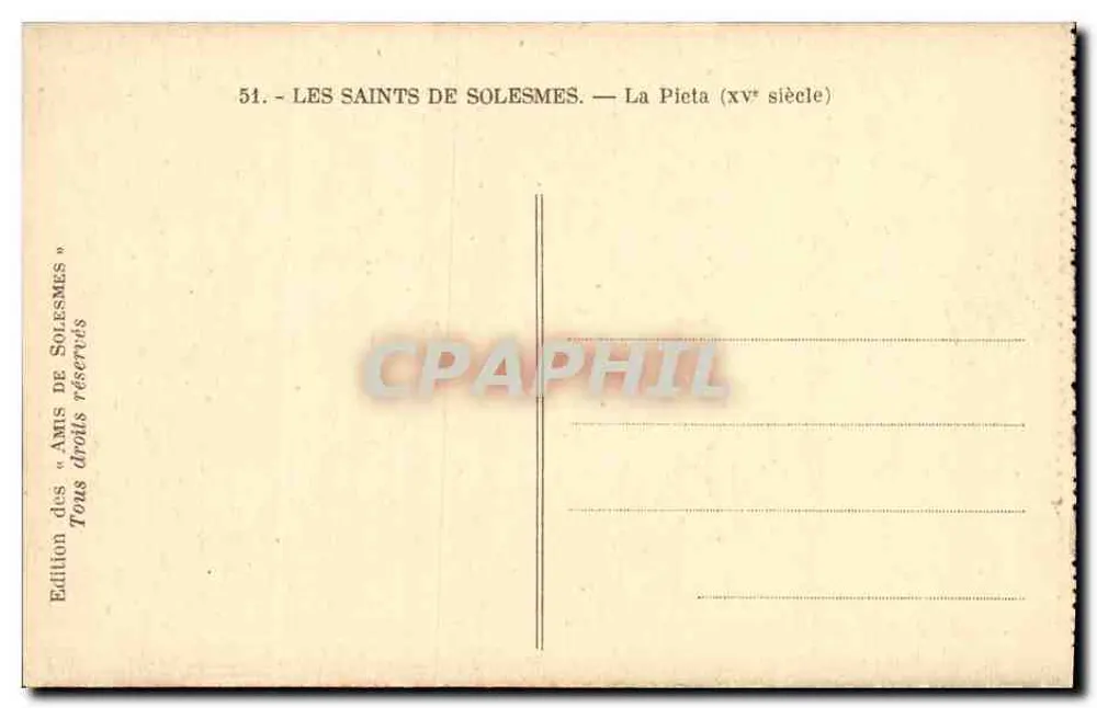 A Pietá — Século XV — Edição dos «Amis de Solesmes» - Verso