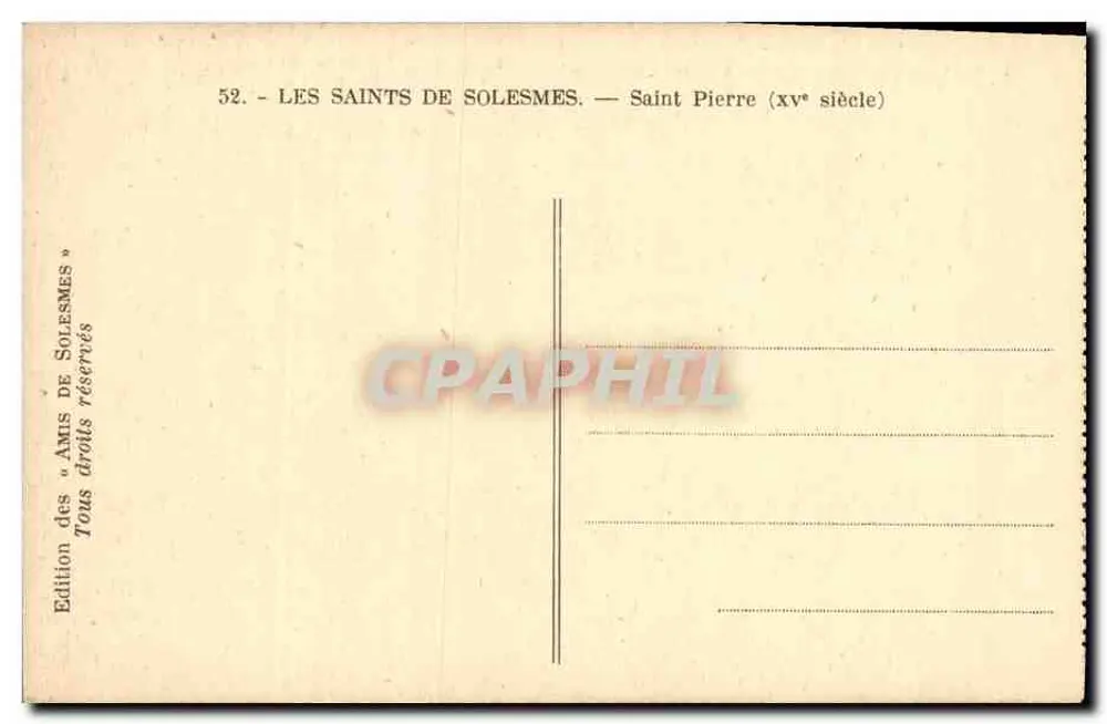 São Pedro — séc. xv — Edição dos « Amis de Solesmes » - Verso
