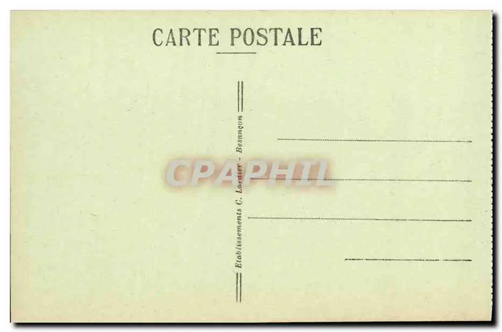 Ausblick auf das Plateau de Septmoncel — Pittoreske Orte der Franche-Comté — Verlag C-L-B, Nr. 1645 - Rückseite