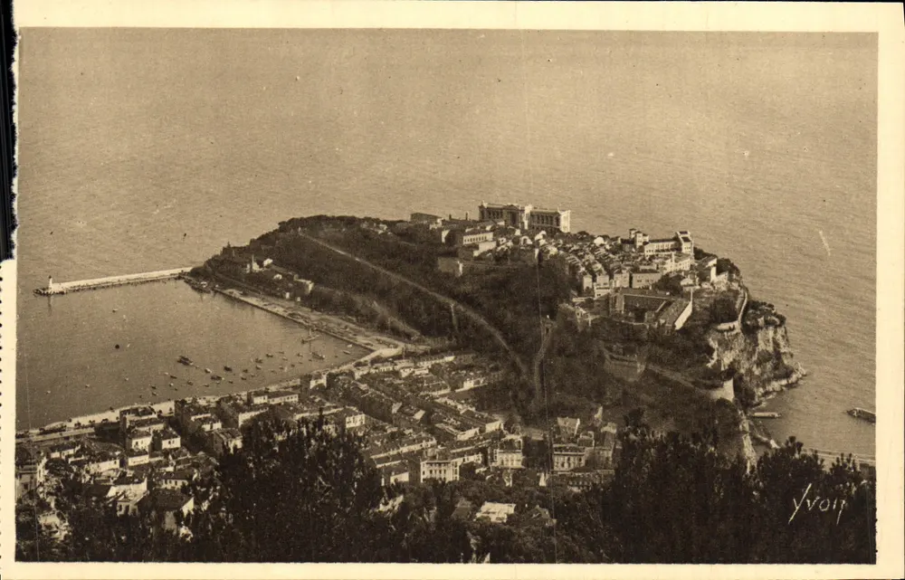 Der Rocher von Monaco aus der Grande Corniche gesehen — Verlag Les Éditions d'Art YVON, n°123 - Vorderseite