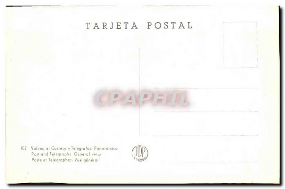 Valência — Vista panorâmica — JDP, n° 107 - Verso