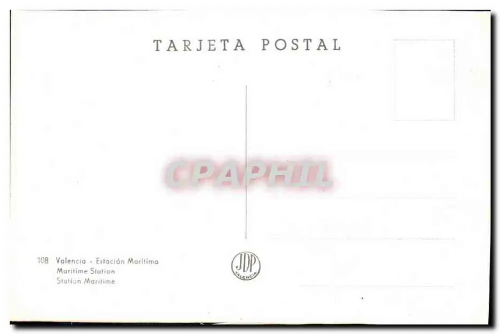 Valência - Estação Marítima — JDP Valence, n° 108 - Verso
