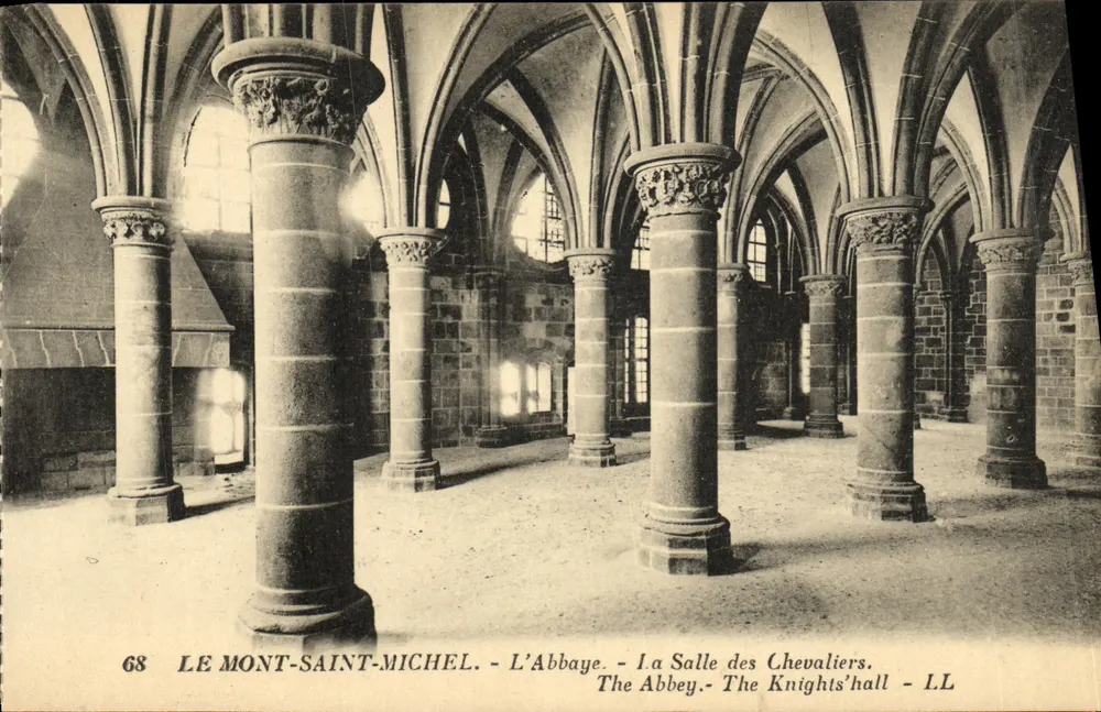 Mont-Saint-Michel — Die Abtei — Die Ritterhalle - Vorderseite