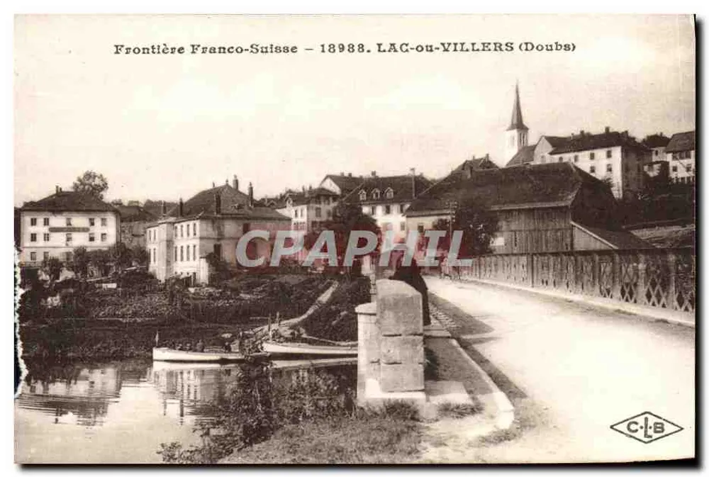 Französisch-schweizerische Grenze — 18988. Lac-ou-Villers (Doubs) — C.L.B. - Vorderseite