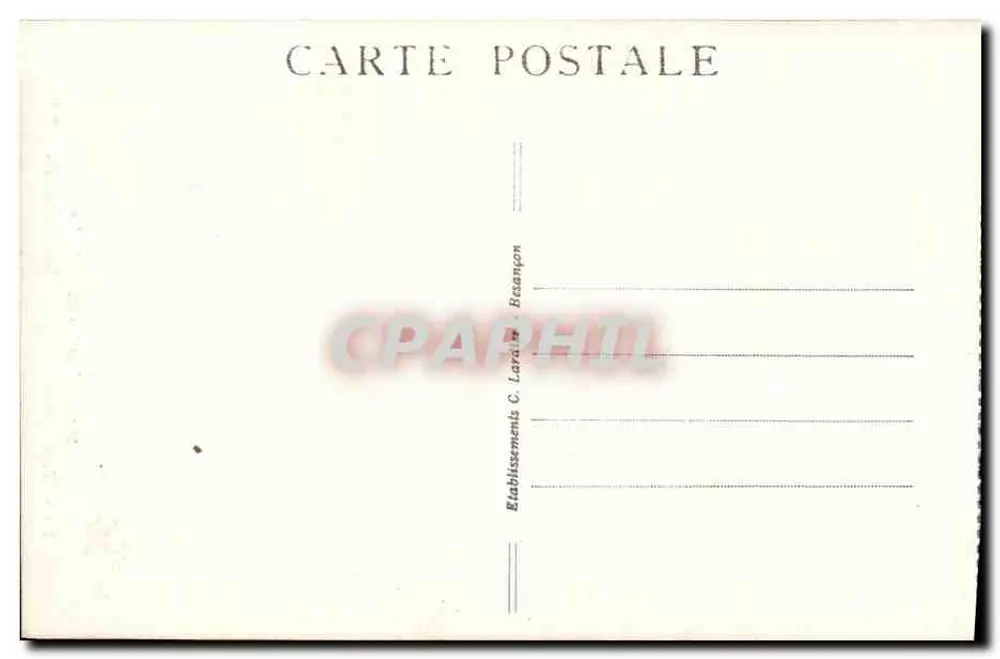 Französisch-schweizerische Grenze — Panoramablick auf den Doubs-Sturz — CLE, Nr. 894 - Rückseite