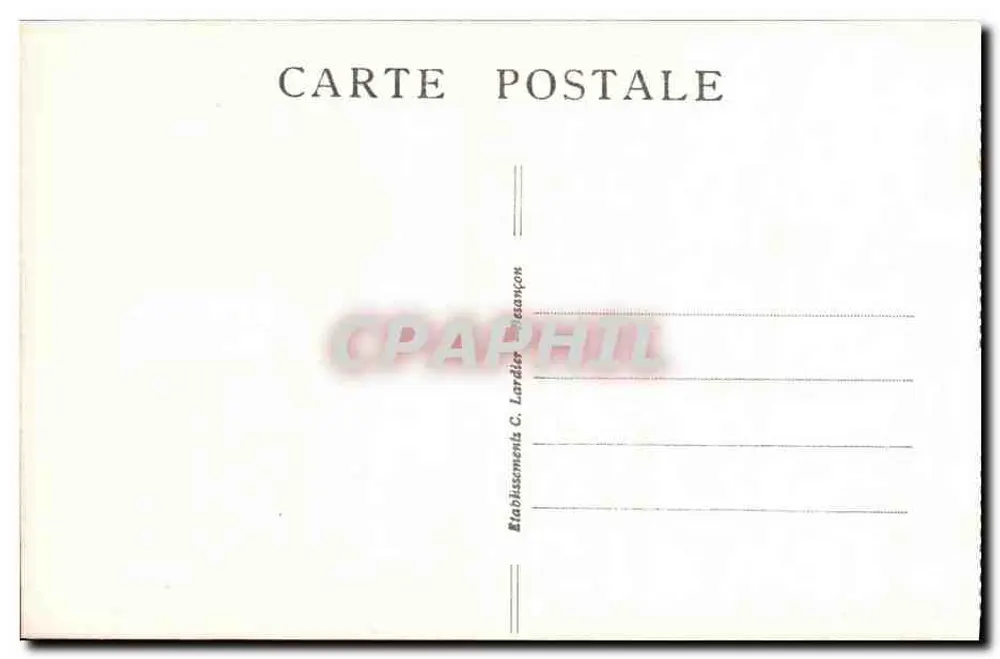 Französisch-schweizerische Grenze — Col des Roches (Schweizer Seite) — Verlag C. Lardier, Écouché - Rückseite