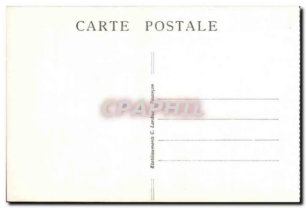 Col des Roches - Tunnel der Brenets — Grenze Frankreich-Schweiz — Verlag C.L.B. Nr. 828 - Rückseite