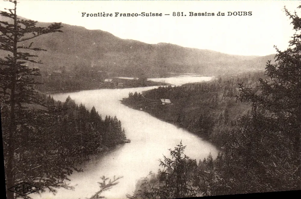 Französisch-schweizerische Grenze — 881. Bassins des DOUBS — Verlag C. Lardier, Paris - Vorderseite