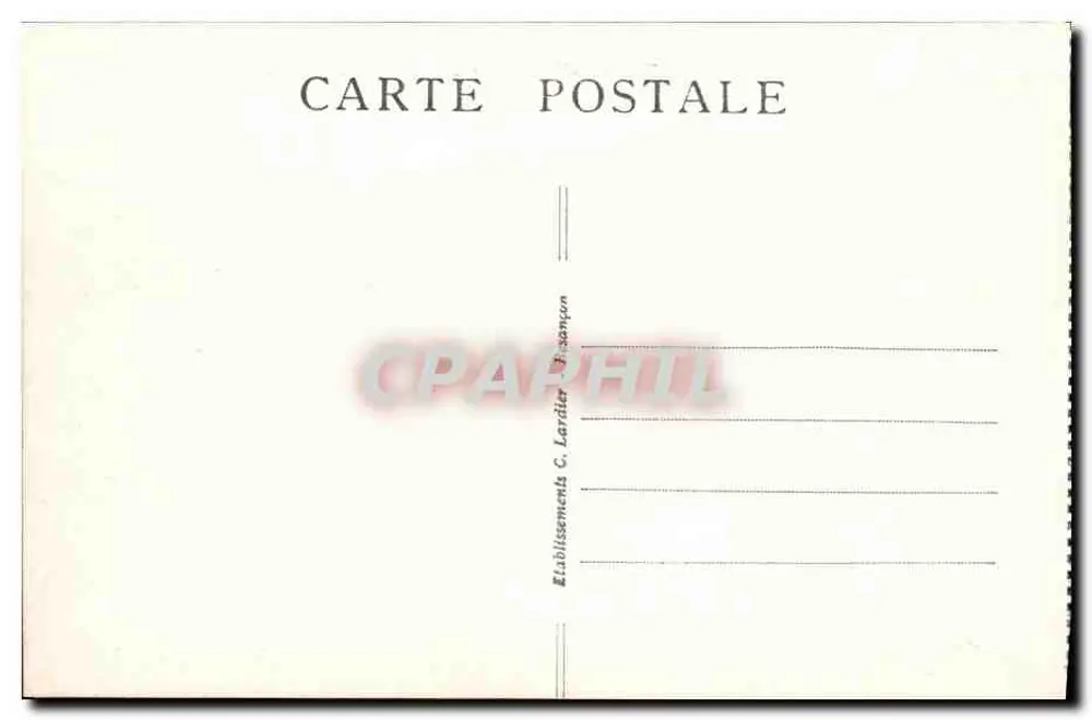 Französisch-schweizerische Grenze — 881. Bassins des DOUBS — Verlag C. Lardier, Paris - Rückseite
