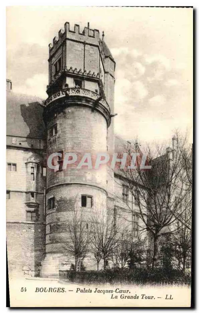 Bourges — Palast Jacques-Cœur, Die Große Turm — LL - Vorderseite