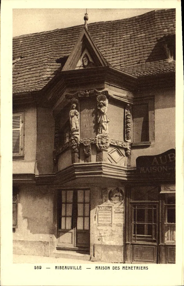 Ribeauvillé — Huis van de Menestrelle — Uitgever J. Bauch, Drukker Braun - Voorkant