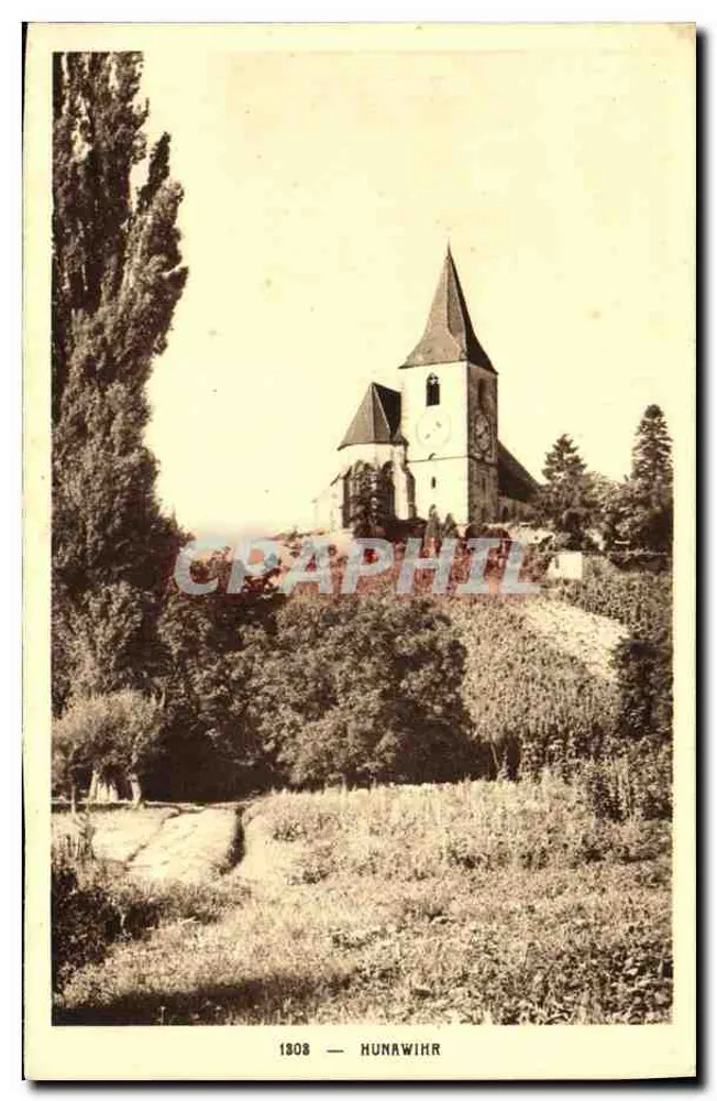 Igreja de Hunawihr — vista panorâmica — 1908 - Frente