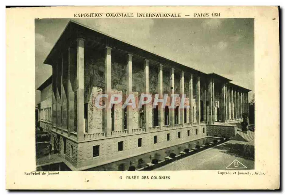Museum der Kolonien — Internationale Kolonialausstellung — Paris 1934 — Laprade et Jaussely, Archis - Vorderseite