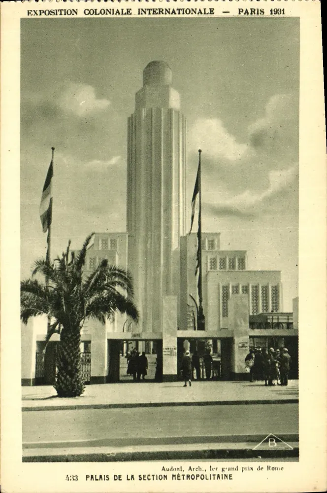 Palast der Metropolitan-Abteilung — Internationale Kolonialausstellung — Paris 1931 - Vorderseite