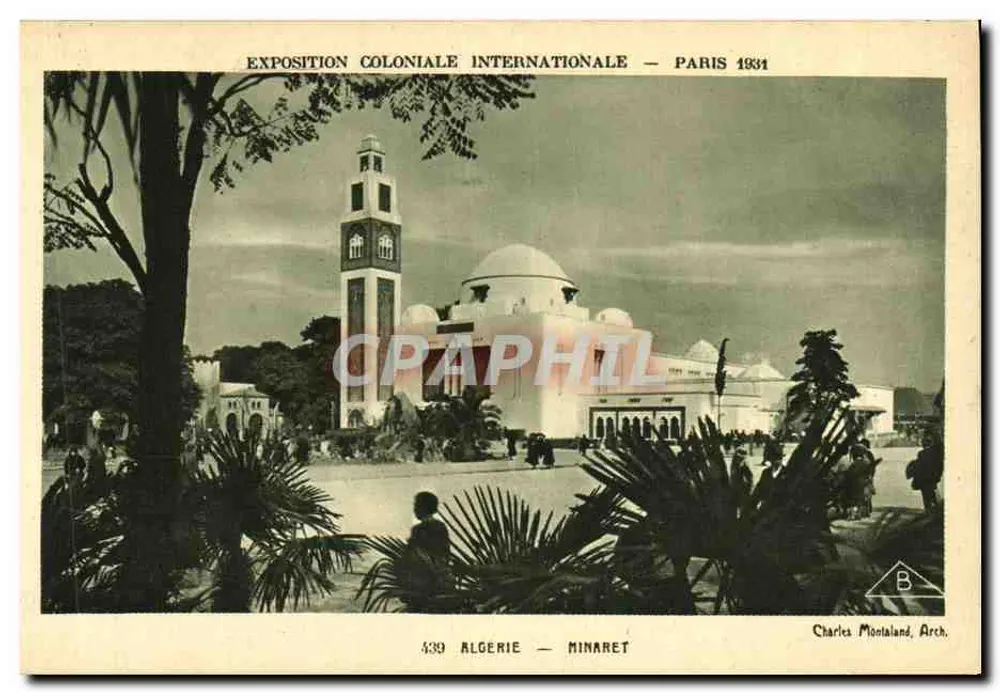 Algerien — Minaret — Internationale Kolonialausstellung — Paris 1931 - Vorderseite