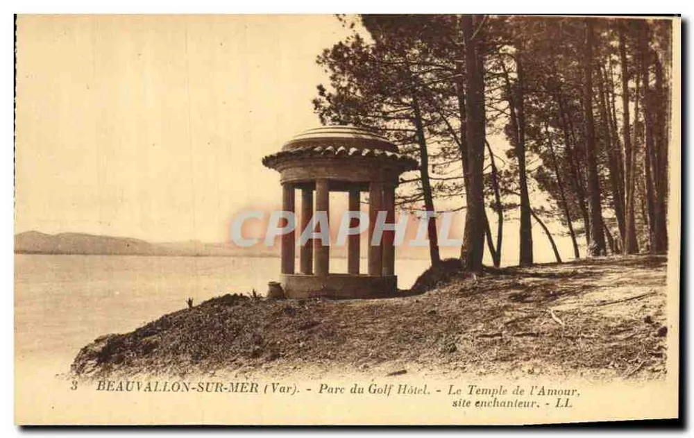 Beauvallon-sur-Mer (Var) — Park des Golf Hotel, Der Tempel der Liebe, zauberhafte Stätte — L.L. - Vorderseite