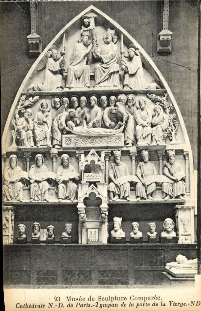 Tor der Jungfrau — Tympan der Kathedrale Notre-Dame — Museum für vergleichende Skulptur, Paris - Vorderseite