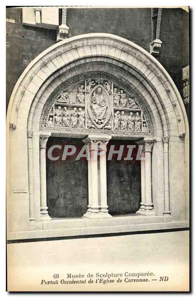 Westlicher Portal der Kirche von Carennac — Museum für vergleichende Skulptur — ND - Vorderseite