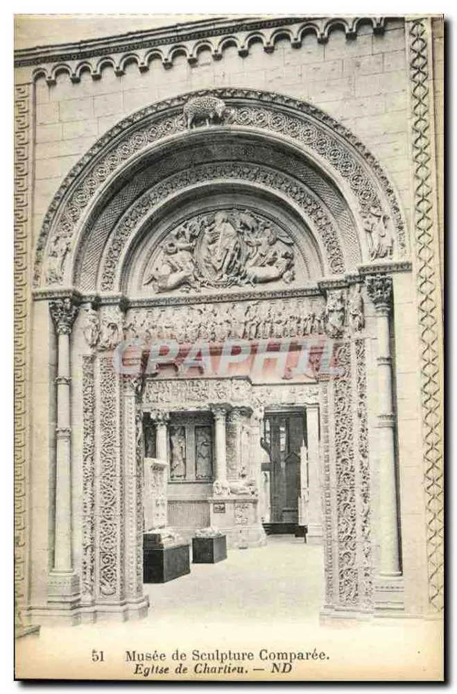 Museu de Escultura Comparada — Igreja de Chartieu — Imp. Letellier, Paris - Frente