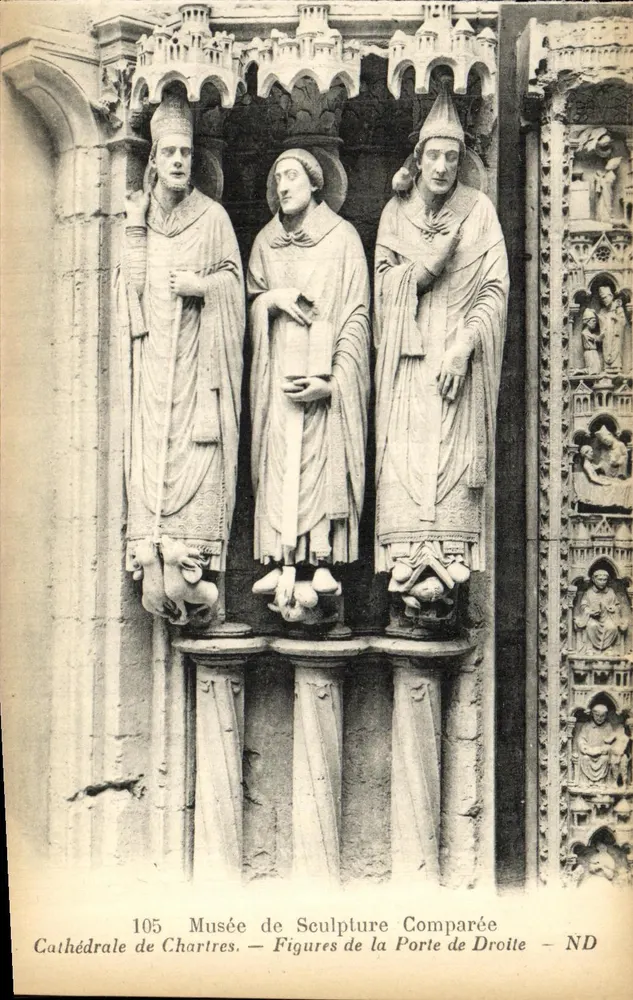 Chartreser Kathedrale — Figuren der Rechten Tür — Museum für Vergleichende Skulptur - Vorderseite