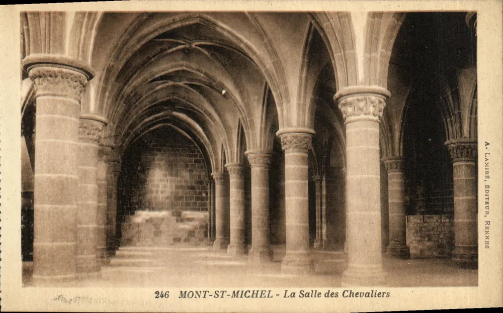 Mont-Saint-Michel — Ansicht des Rittersaals — A. Laniré, Verlag, Rennes, n°246 - Vorderseite