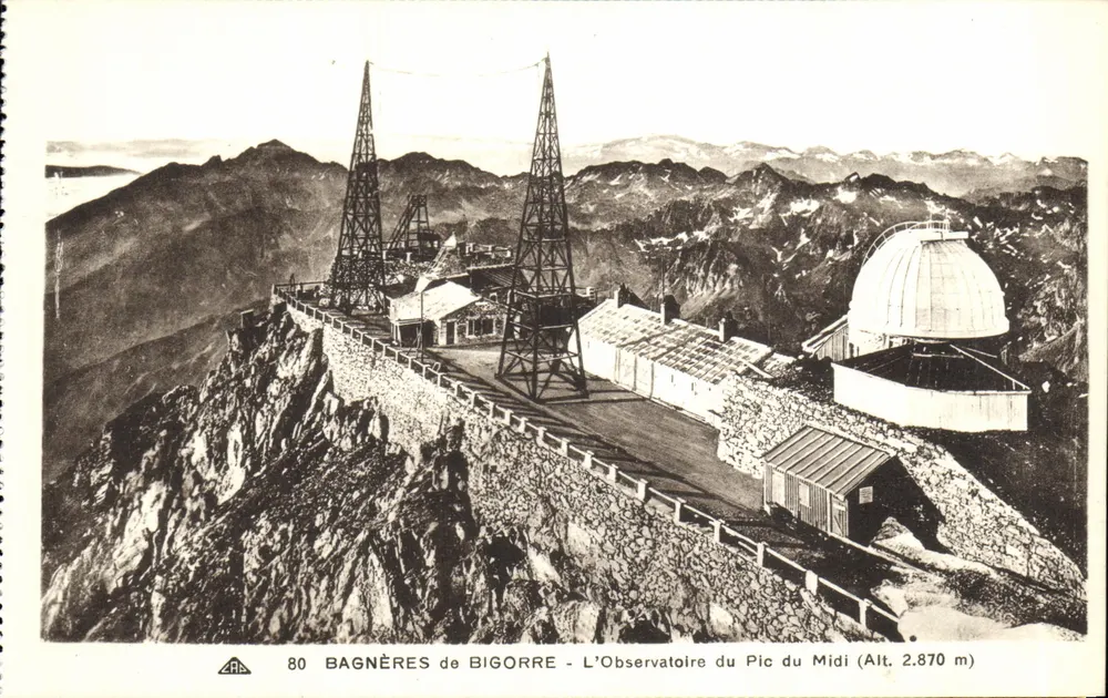 Bagnères-de-Bigorre - Das Observatorium des Pic du Midi (Höhe 2.870 m) - Vorderseite