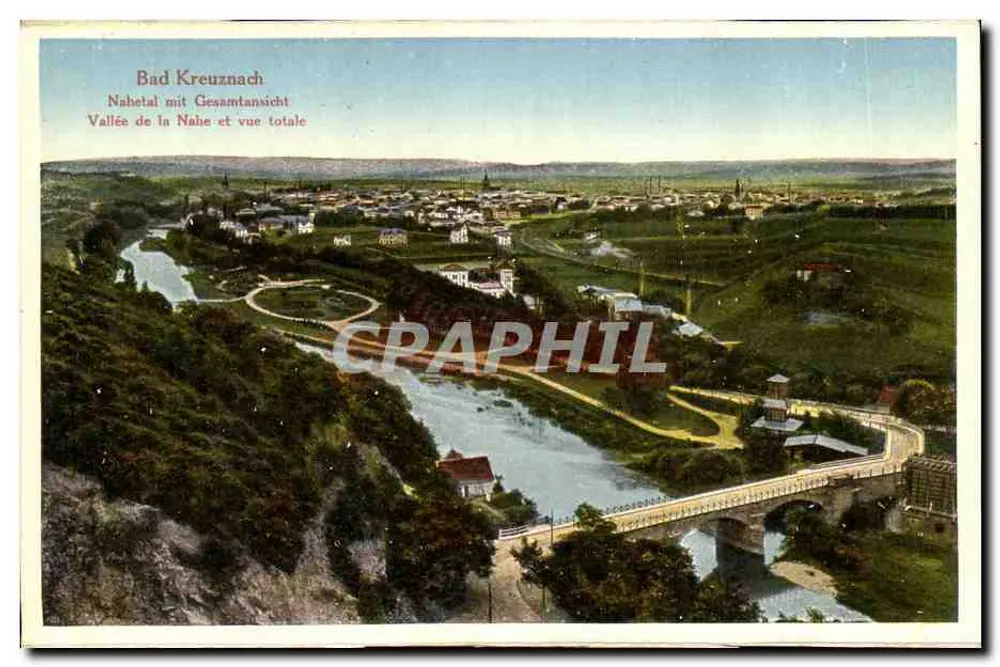Bad Kreuznach — Tal der Nahe und Panoramablick — n° 13 - Vorderseite