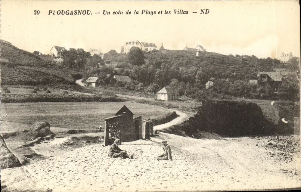 Plougasnou — Ein Stück der Strand und die Villen — ND - Vorderseite