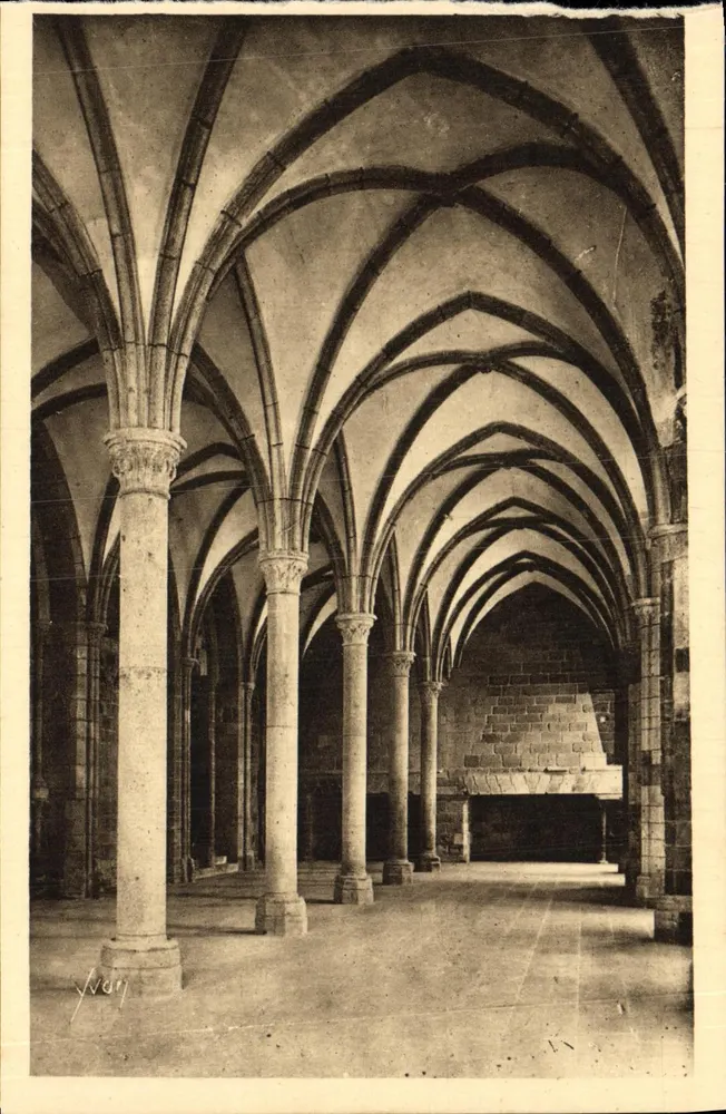 Abbaye de Mont-Saint-Michel — Salle des Hôtes (XIIIe siècle) — Éditions d'Art Yvon, Paris - Vorderseite