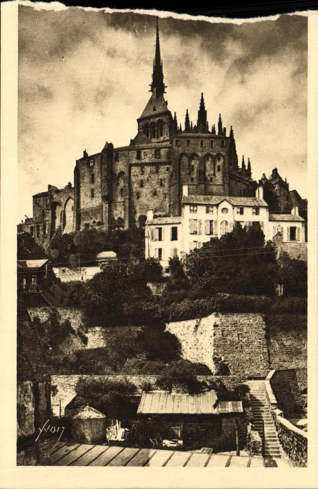 Mont-Saint-Michel — Die Abtei aus den Mauern gesehen — Les Éditions d'Art Yvçn, Paris - Vorderseite