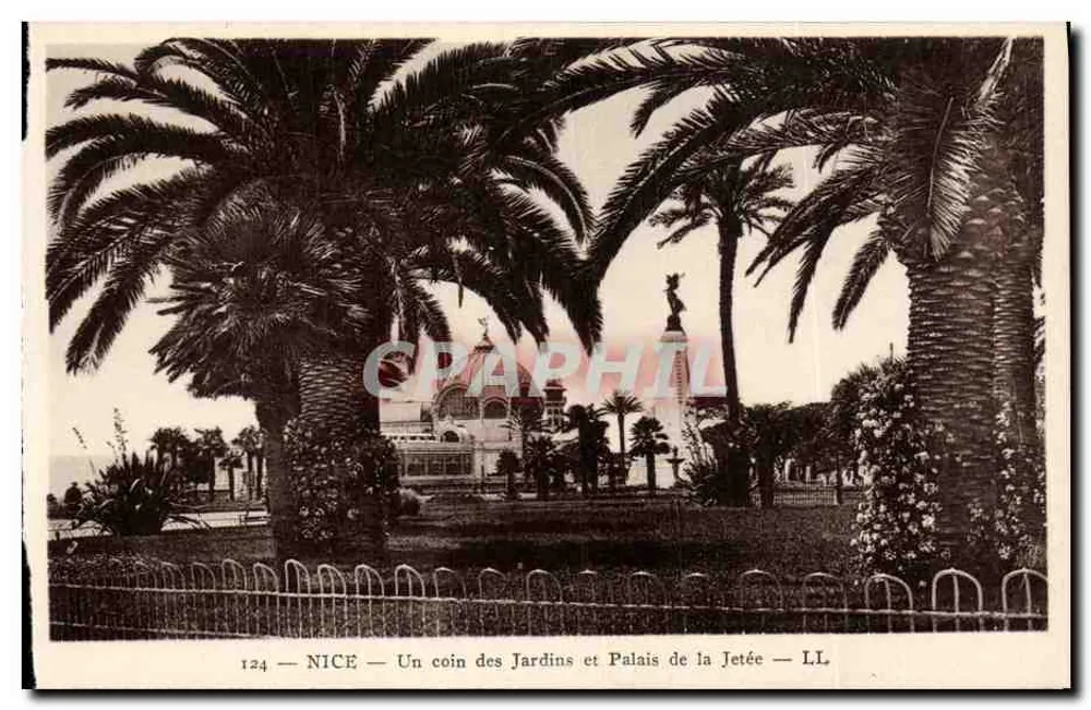 NICE — Un coin des Jardins et Palais de la Jetée — LL — n° 124 - Vorderseite