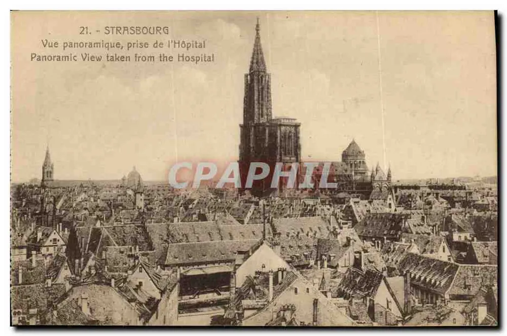 Strasbourg — Panoramablick vom Krankenhaus — Ch. Bergeret, Strasbourg - Vorderseite