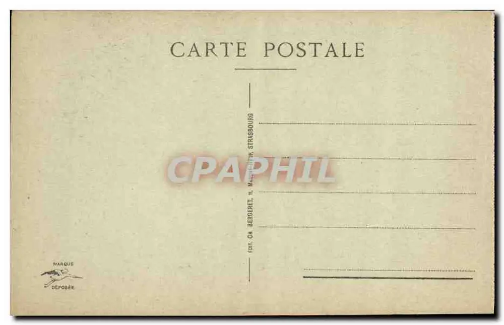 Strasbourg - Die Rheinbrücken und Kehl im Hintergrund — Verlag Bergeret, Nr. 651 - Rückseite