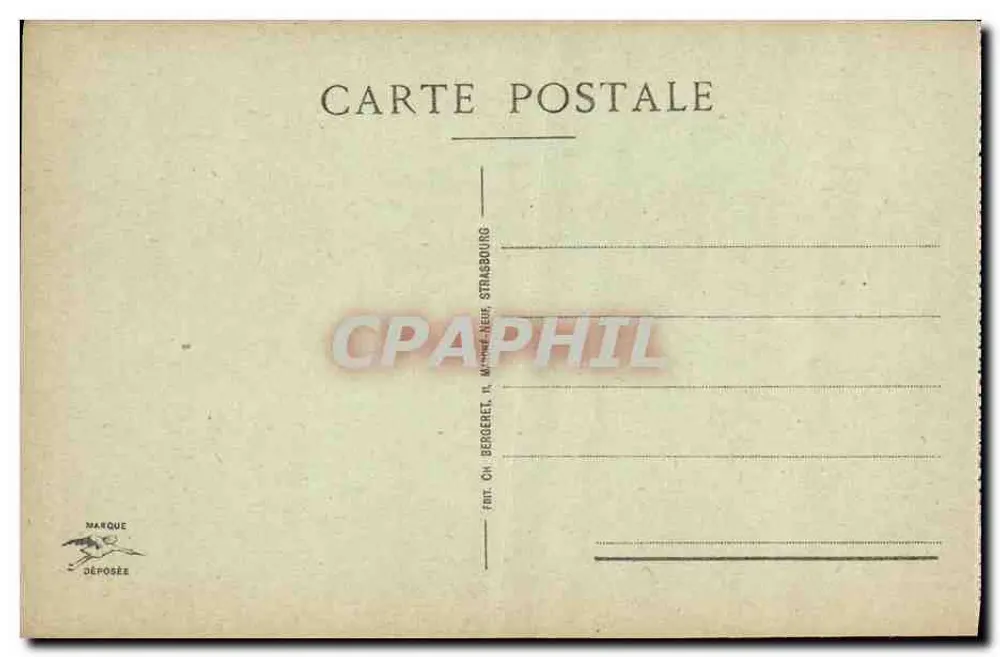 Strasbourg - A Universidade - Editor Ch. Bergeret, n° 263 - Verso